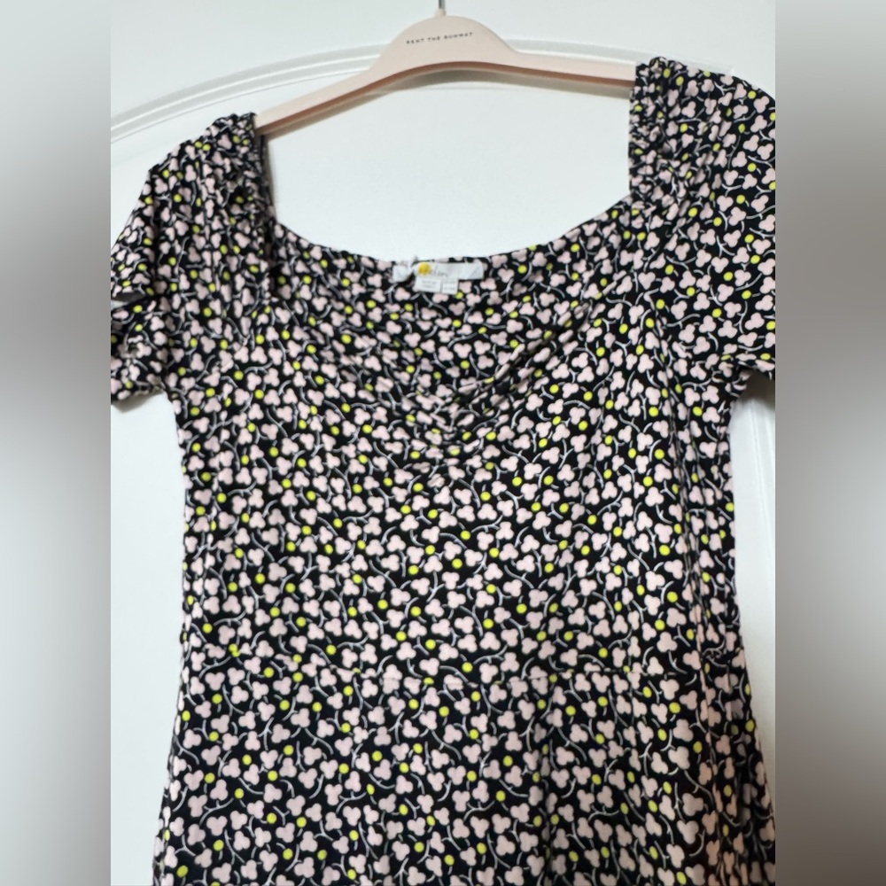 Boden sweetheart jersey midi dress with sleeves size US 10 R - Picture 6 of 7